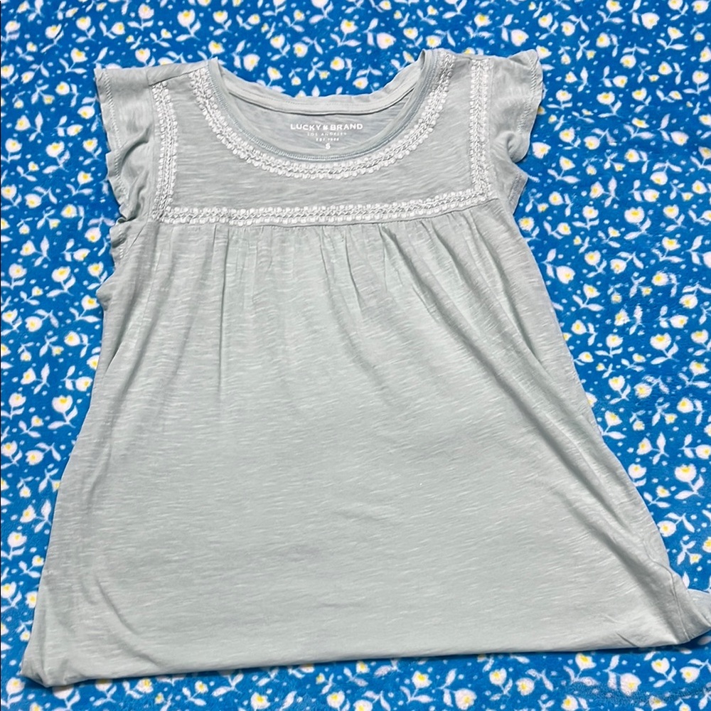 Lucky Brand Kids Light Gray Top